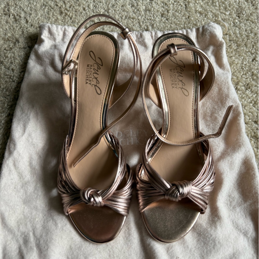 Badgley Mischka Rose Gold Heels